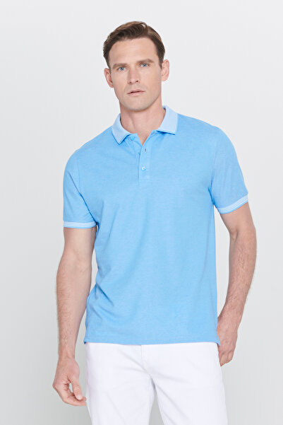 AC&Co / Altınyıldız Classics Ανδρικό μπλουζάκι με λαιμόκοψη 5 συσκευασιών από βαμβακερό ύφασμα χωρίς μπούκλες, λεπτή εφαρμογή, μπλουζάκι με λαιμόκοψη