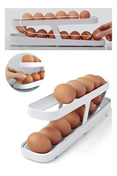 CKM silikon 2-Tier Automatic Egg Cup Organizer
