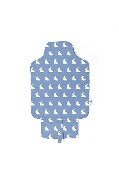 DEUX LAPINS Practical Foldable Changing Mat with 100% Cotton Bag - Mono Lapin Royal Blue