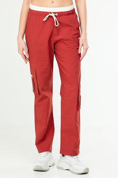 speedlife Pantaloni de trening pentru femei Dusty Rose Regular Cargo Pocket Straight Leg SD0942