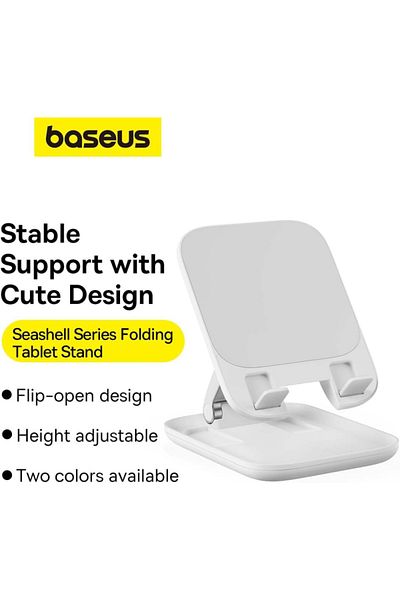 Baseus Seashell Series Folding Tablet Stand - Moon White
