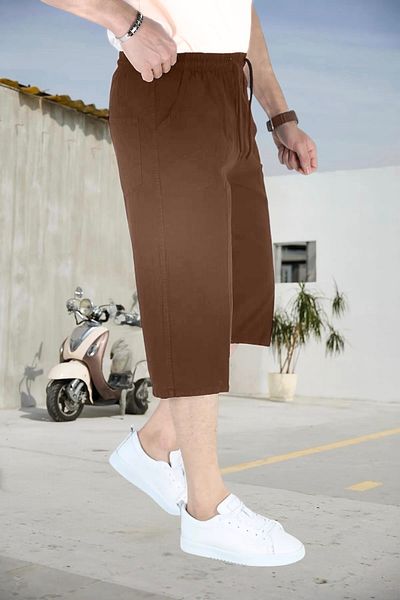 Malerind Plus Size Capri - 100% Cotton Unisex Maleri, Comfortable Fit Elastic Waist