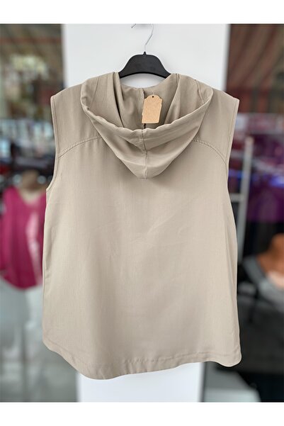 BİLGENS BUTİK Women's Summer Hooded Cotton Vest