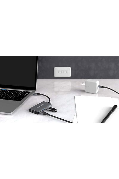 Adam Elements Casa Hub A01m USB 3.1 Type-C 4-in-1 Multi Function (3y warranty) - Silver