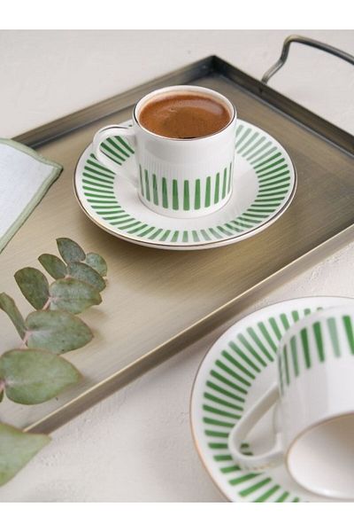 Viyalente Porcelain Alya 4 Piece Coffee Set 2 Piece Coffee Cup Set