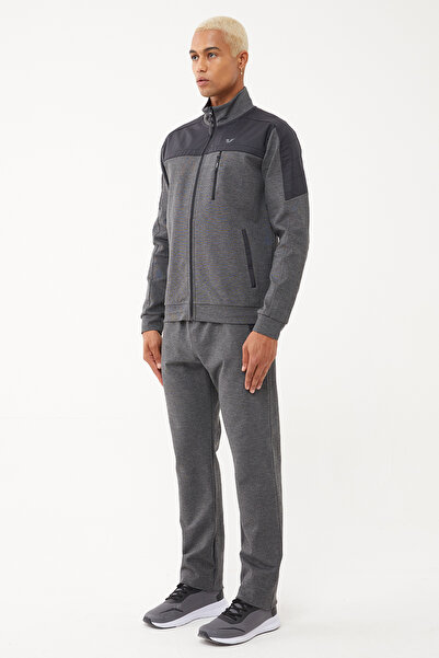 bilcee Top de trening pentru bărbați, antracit, țesut, cu detalii 1564