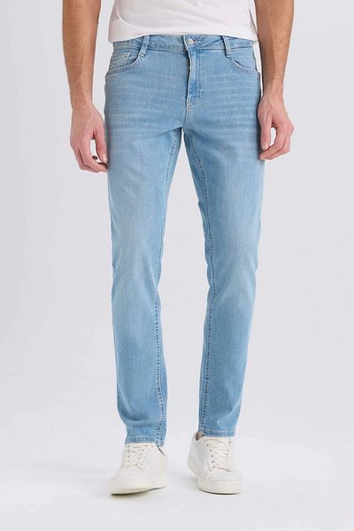 DeFacto D0025 Blue Carlo Skinny Fit Εξαιρετικά στενή εφαρμογή Κανονική μέση Εξαιρετικά στενό παντελόνι Jean
