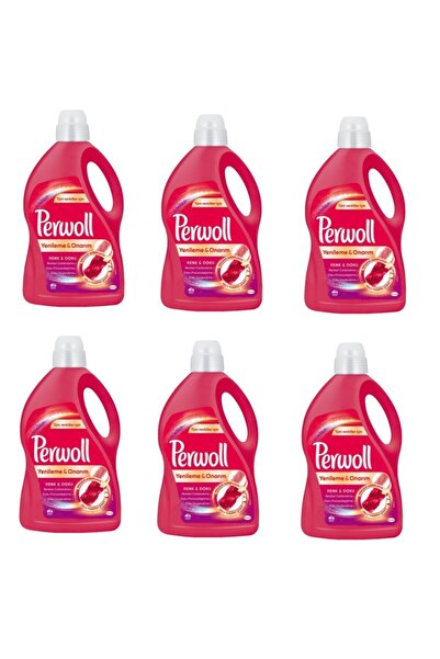 Perwoll Hassas Bakım Sıvı Çamaşır Deterjanı Renkli Yenileme 6 x 2970 ML 200 Y...