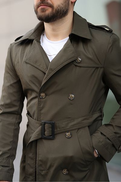 LUMAST Men's Premium Long Italian Cut Trench Coat