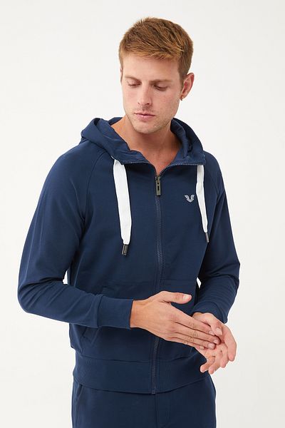 bilcee Ανδρικό μπλουζάκι αθλητικής φόρμας Navy Blue από οργανικό βαμβάκι 0802