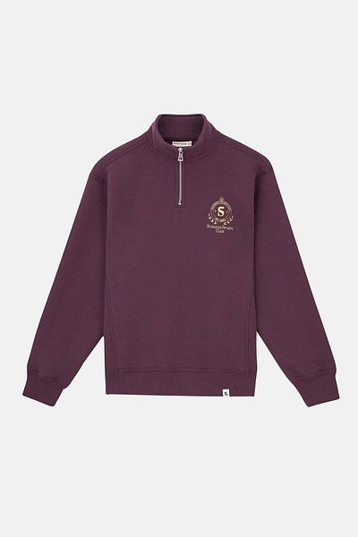 Socrates Dergi Φούτερ Sports Club Quarter-zip - Σκούρο Μωβ