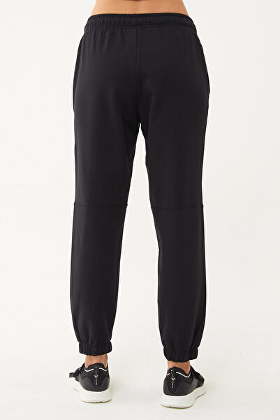 bilcee Kadın Siyah Organik Pamuklu Bol Spor Eşofman Altı 0722