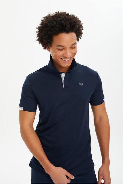 bilcee Ανδρικό μπλουζάκι Navy Blue Light Polo Collar - Quick Dry 0508