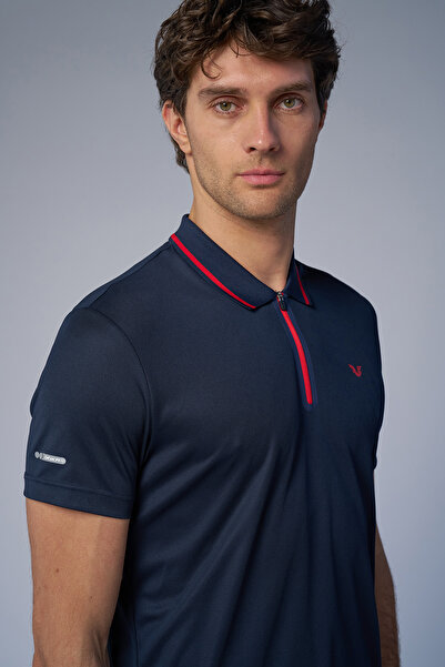 bilcee Ανδρικό μπλουζάκι με γιακά πόλο Navy Blue Training 4146