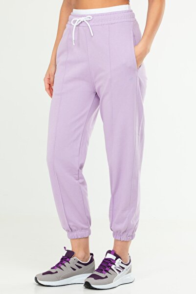 speedlife High Waist Lilac Cotton Oversize Women's Sweatpants - Sd1000
