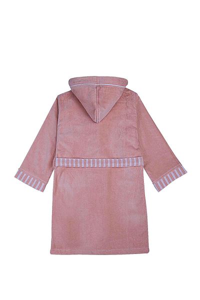 Ecocotton Μπουρνούζι για κορίτσια Ballerina 100% οργανικό βαμβάκι κεντημένη πούδρα
