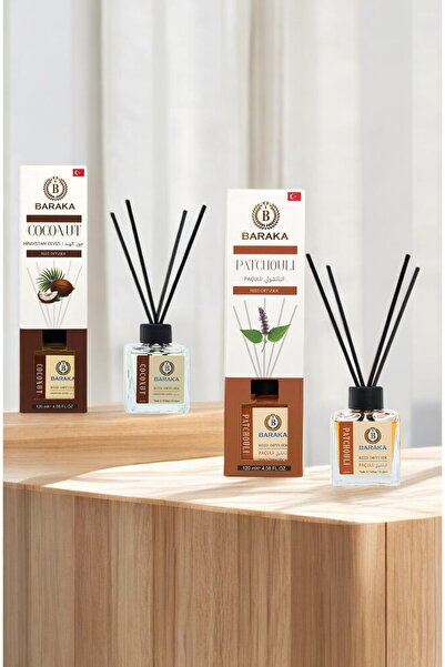 2' Li Avantajlı Çubuklu Oda Kokusu Seti 120 Ml ( HİNDİSTAN CEVİZİ , PAÇULİ )