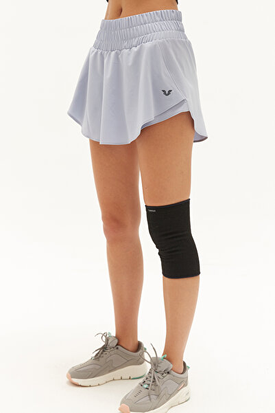 bilcee Kadın Gri İnce Dokuma Kumaş Spor ve Günlük Kullanım Mini Şortlu Tenis Etek 0754