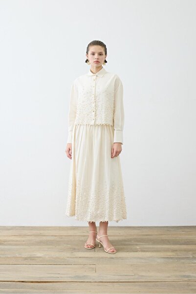 TERZİ DÜKKANI MELİSSA BRODE ETEKLİ TAKIM EKRU