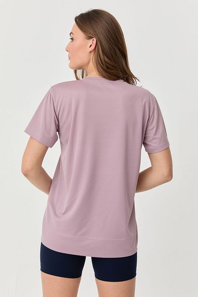 bilcee Lilac Light Drying Women's Training T-Shirt - Fast Printed 9706