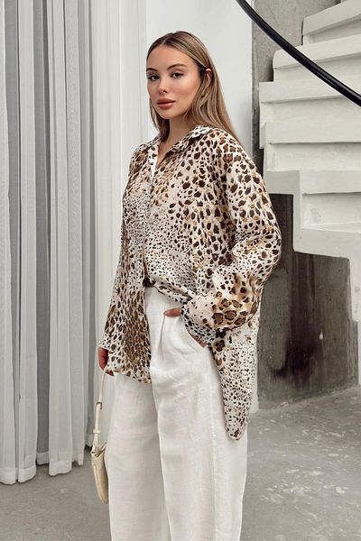 Olcay Cămașă lejeră cu imprimeu leopard MARO 9321