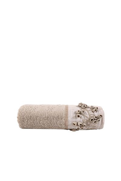 Ecocotton Πετσέτα προσώπου Fairy Tale 100% οργανικό βαμβάκι Κεντημένο στο χέρι Μπεζ 50x90 εκ.