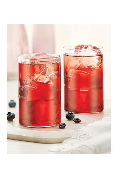 Borosil Vision Creeper Glass Set Of 6- Microwavable, Large White