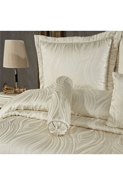 Solinas Collection Emily Krem - Gold Simli Çift Kişilik Çeyizlik Yatak Örtüsü