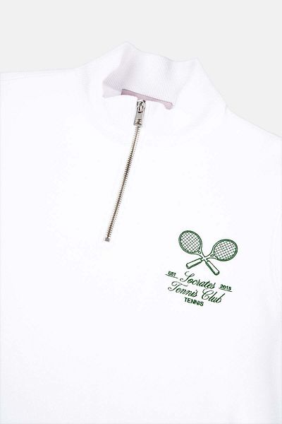 Socrates Dergi Φούτερ Socrates SuperSoft Quarter-Zip - Λευκό