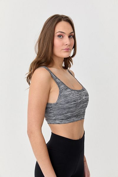 bilcee Black Melange Silky Touch Polyamide Bra 9717 - Γυναικεία αθλητική