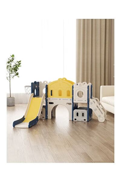 FULLJOY زحليقة ومرجيحة علي شكل برج مع جسر   + إطار كروي وكرة سلة   + ممر (غير...