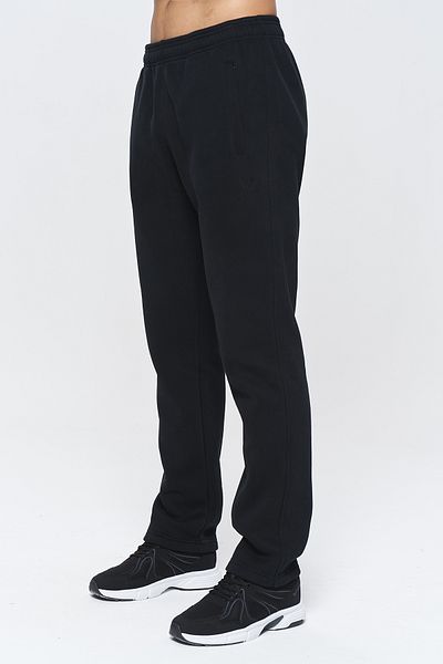 bilcee Ανδρικό μαλακό αθλητικό παντελόνι μαύρο Fleece Brushed - 3 Thread 9802