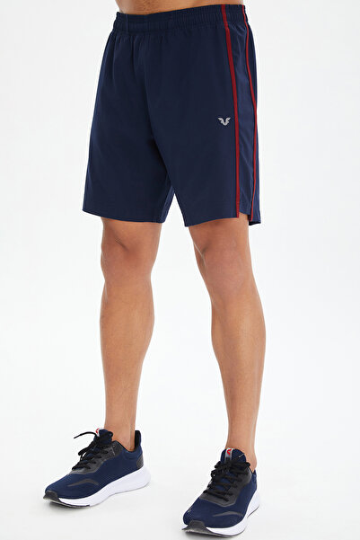 bilcee Erkek Lacivert İnce Kumaş Hızlı Kuruyan Ter Tutmayan Antrenman Training Fitness Sporcu Şortu 0631