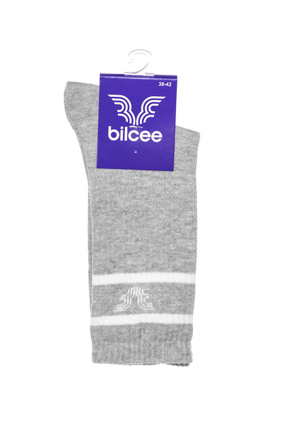 bilcee Унісекс бавовняні довгі сірі тенісні шкарпетки 0315