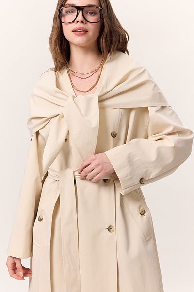 Manuka Şal Tasviri - Design Detaliat - Trench Crem
