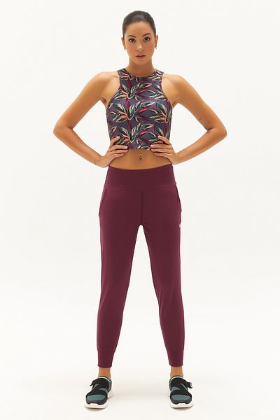 bilcee Γυναικείο Plum High Waist Fitness και Casual Lycra Flexible Training Fashion Αθλητικό κολάν παντελόνι 0676