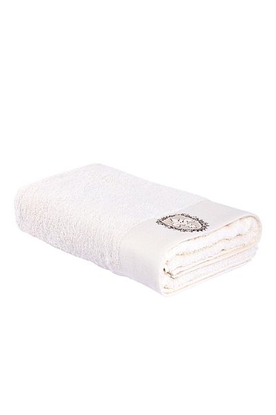 Ecocotton Πετσέτα μπάνιου Ella 100% οργανικό βαμβάκι κεντημένη κρέμα 80x150 εκ.