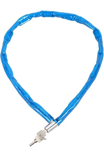 Generic Soft Plastic Coated Chain Lock - Metal Security Lock for Motorcycles and Bicycles - Blue