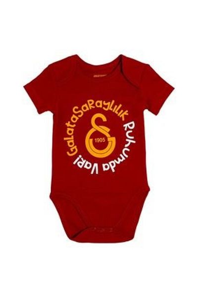 Galatasaray Red Baby Body - Licensed Design Short Sleeve Ahir Atış Gift Package