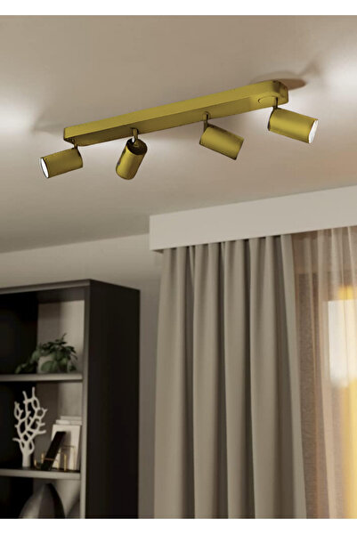 N Naturel Aydınlatma 4LÜ HAREKETLİ SPOT ARMATÜR AVİZE / ESKİTME RENK