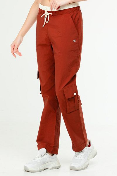 speedlife Pantaloni de trening pentru damă, cu croială dreaptă, de culoare cărămidă - SD0942