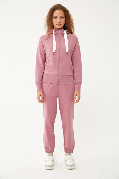 bilcee Women's Powder Organic Cotton Loose Sports Sweatpants 0722