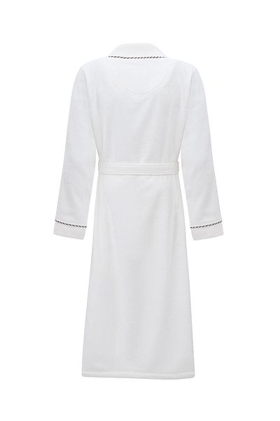 Ecocotton Ανδρικό μπουρνούζι Alvin 100% οργανικό βαμβάκι κεντημένη κρέμα