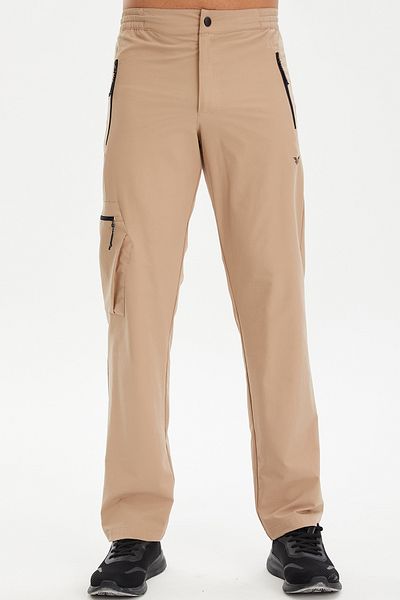 bilcee Men's Beige Lycra Woven Outdoor Trousers Sweatpants 0410