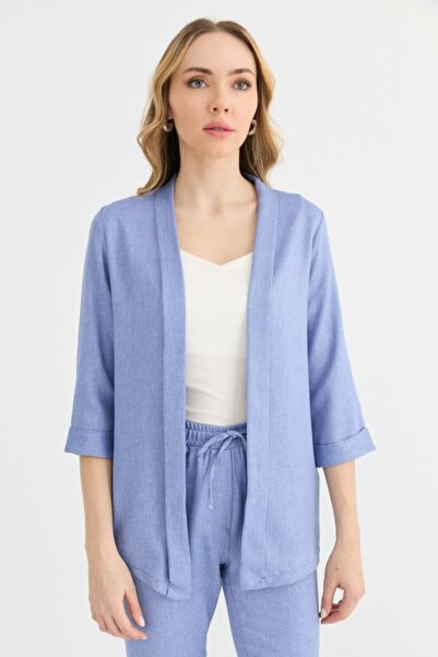 Selen Giyim Yakası Katlamalı Truvakar Kol Ceket