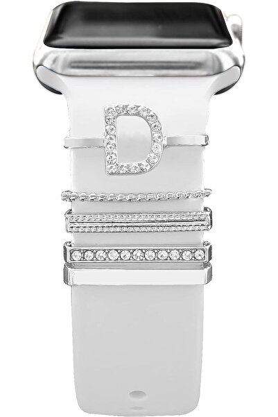 PSGT Apple Watch Uyumlu Harfli Charm Aksesuar Tüm Seriye Uyumlu Akıllı Saay C...