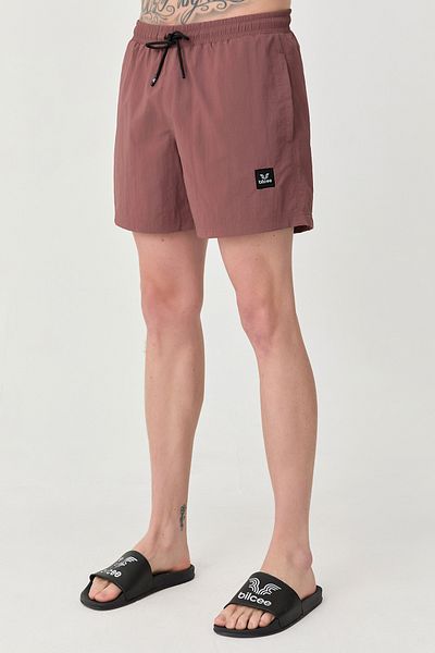bilcee Men's Training and Beach Shorts - Earth Color, Elastic Waist, Pockets and Mesh 9773