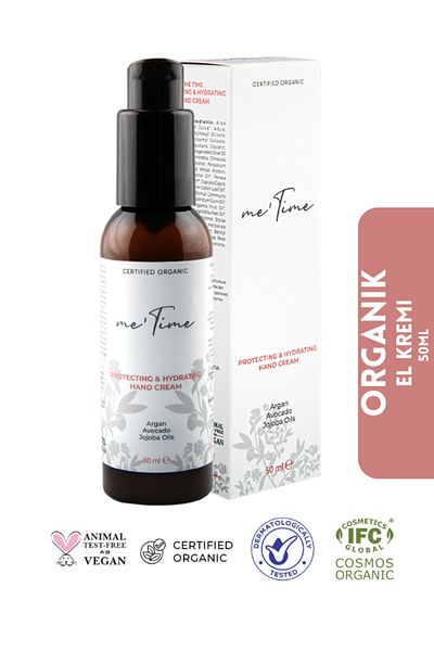 me time Organic Hand Cream |   Protective and Moisturizing, Anti-Aging & Anti-Wrinkle Hand Cream 50ml