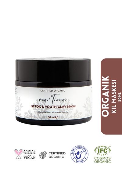 me time Organic Clay Mask |   Acne, Anti-Blackhead, Pore Purifying, Skin Tone Equalizer 50ml