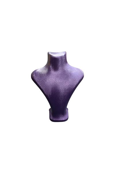 MeGass Dekor London Model Imera Leather Fabric Purple Color 28/23 cm Necklace Display Mannequin